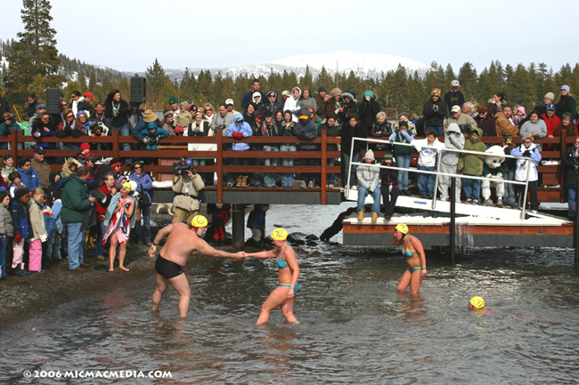 Nugget #54 C Polar swim man helps woman
