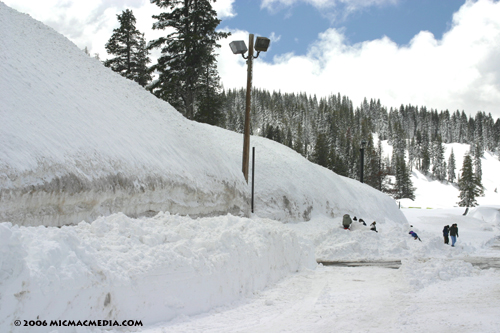 Nugget #65 C 4-17-06 Snow berm at Boreal ski resort ID