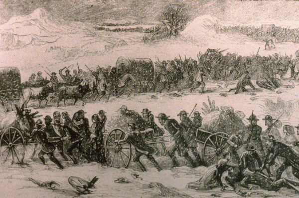 Nugget #81 A 1856 Handcart snow